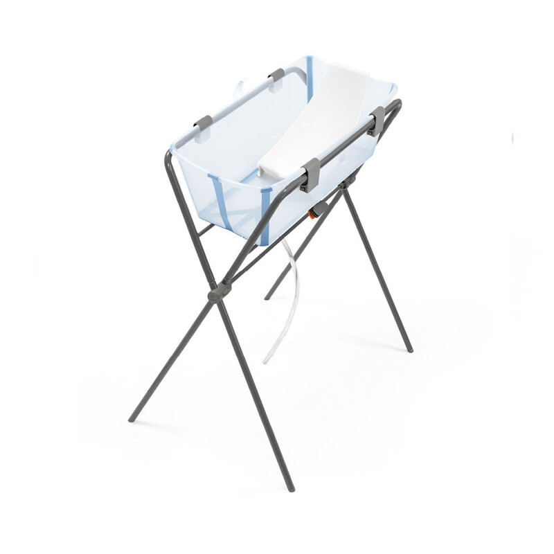 Bañito Plegable con Soporte Cuchara Flexibath Stokke Transparente / Celeste