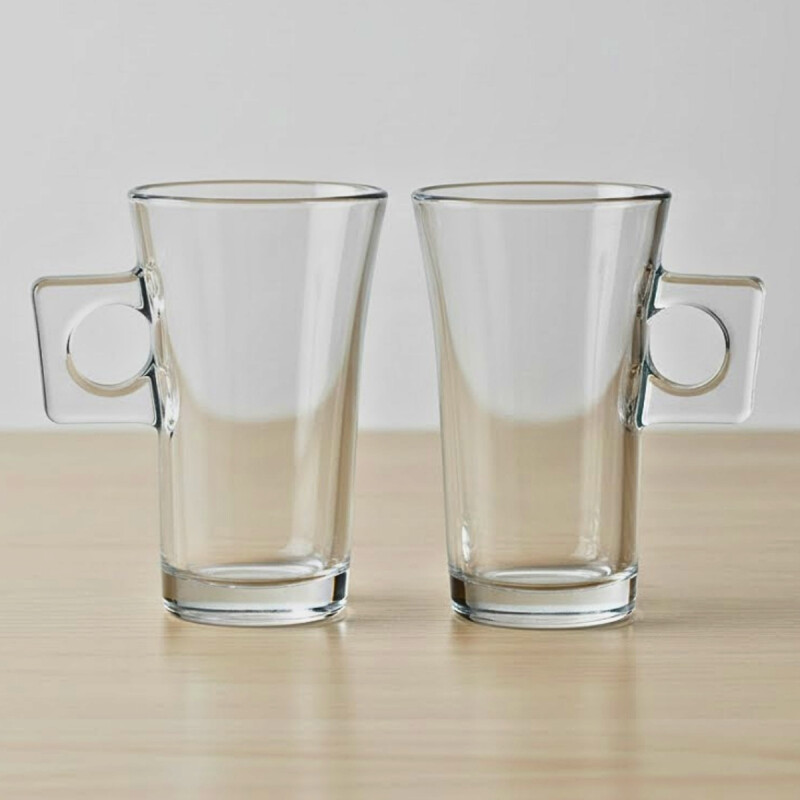 Set x2 Taza con asa Gaiyo 250 ml TRANSPARENTE