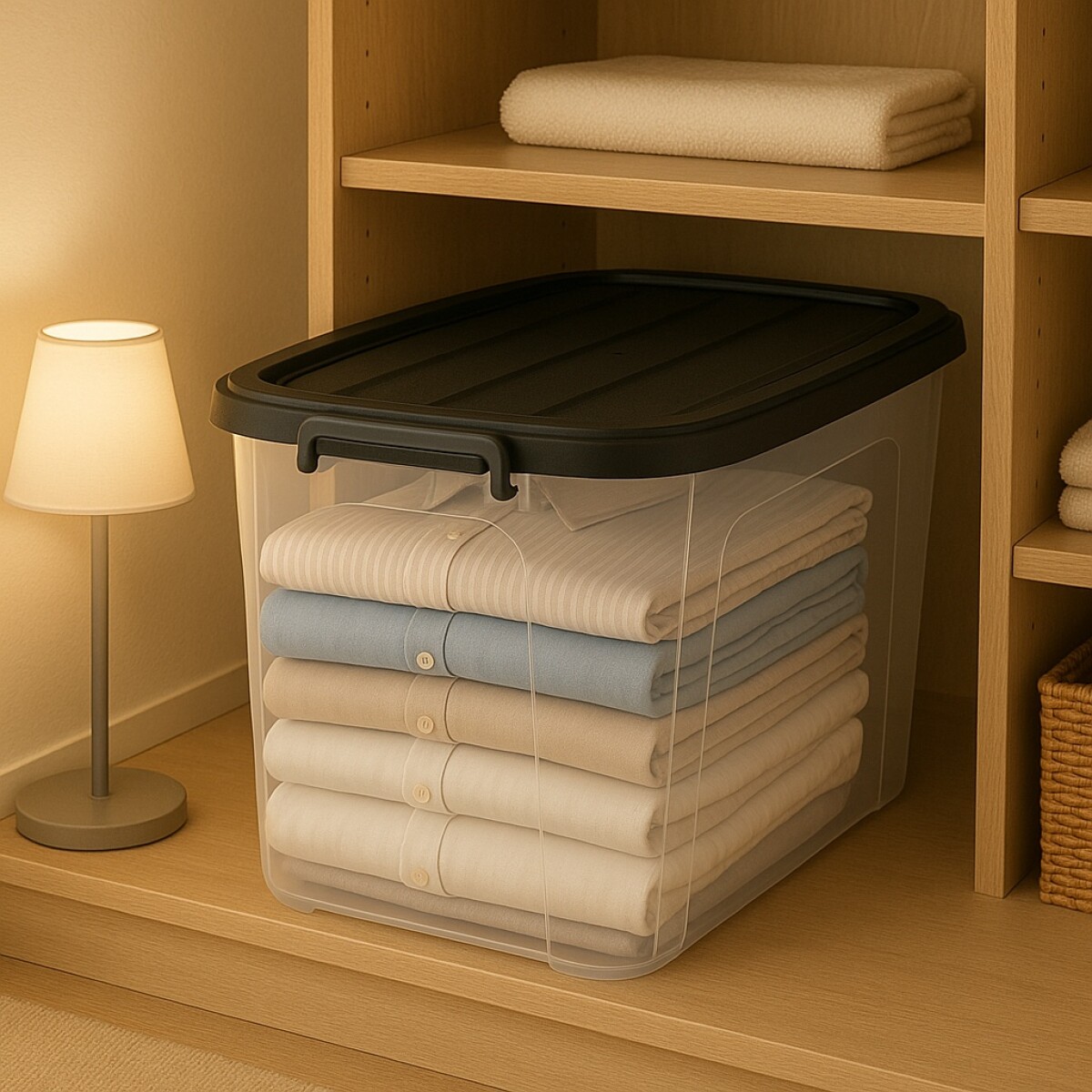 CAJA ORGANIZADORA APILABLE 30 LITROS - Sin color 