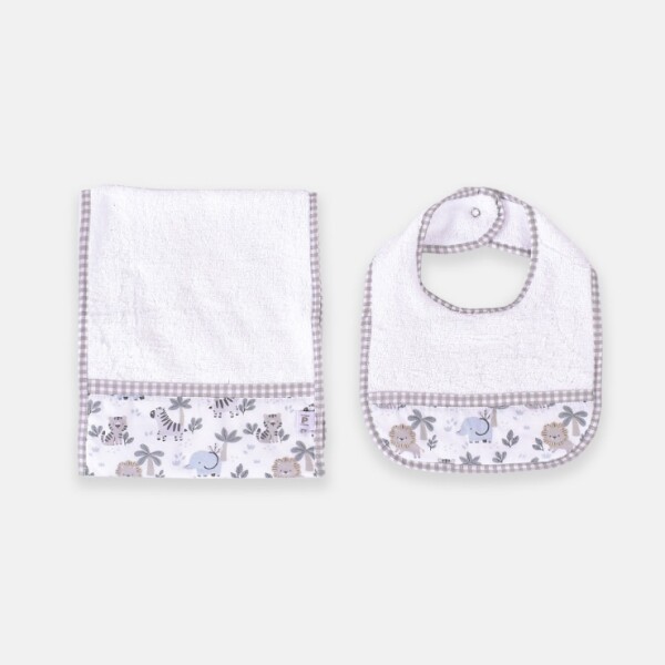 Kit Babero+Toalla Selva Beige