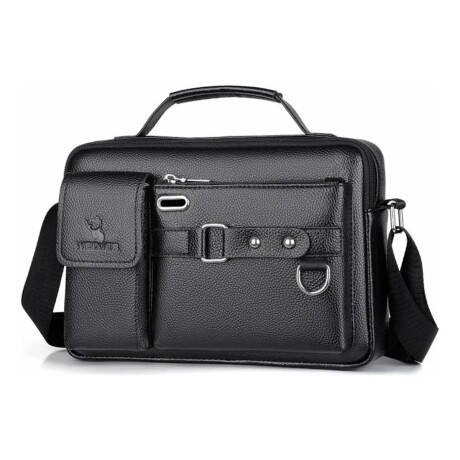 Portafolio de Cuerina Bolsillos Frontales y Porta Llavero 001