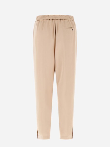Herno - Pantalón de cintura ajustable con efecto satinado Beige