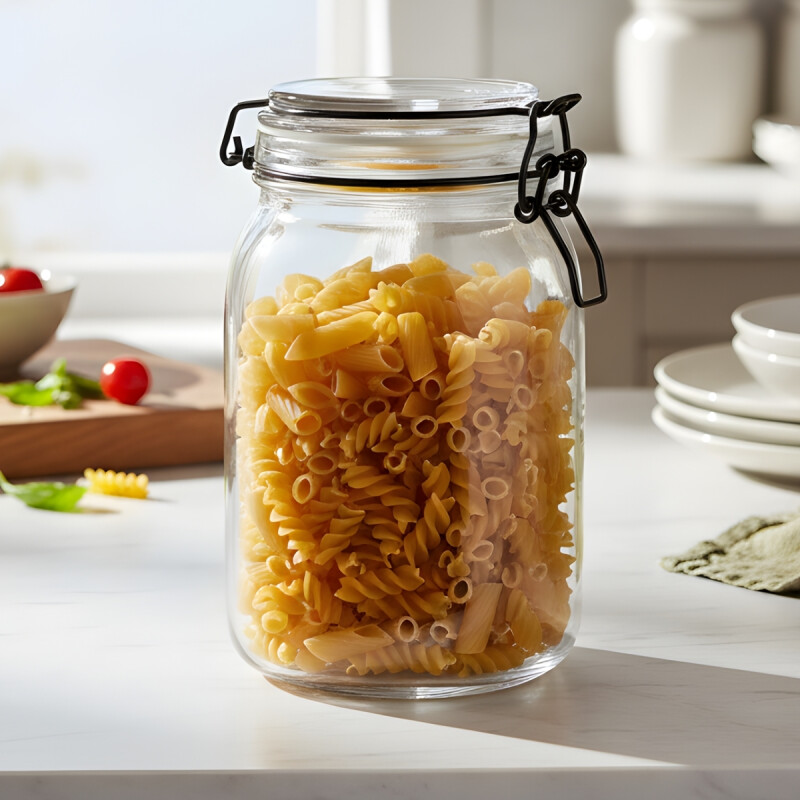 Recipiente de vidrio hermético 1,5 Lts TRANSPARENTE