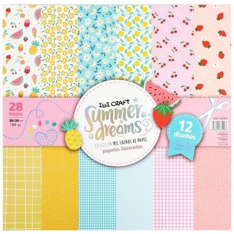 Block Ibi craft 28 hojas doble faz Summer Block Ibi Craft 28 Hojas Doble Faz Summer