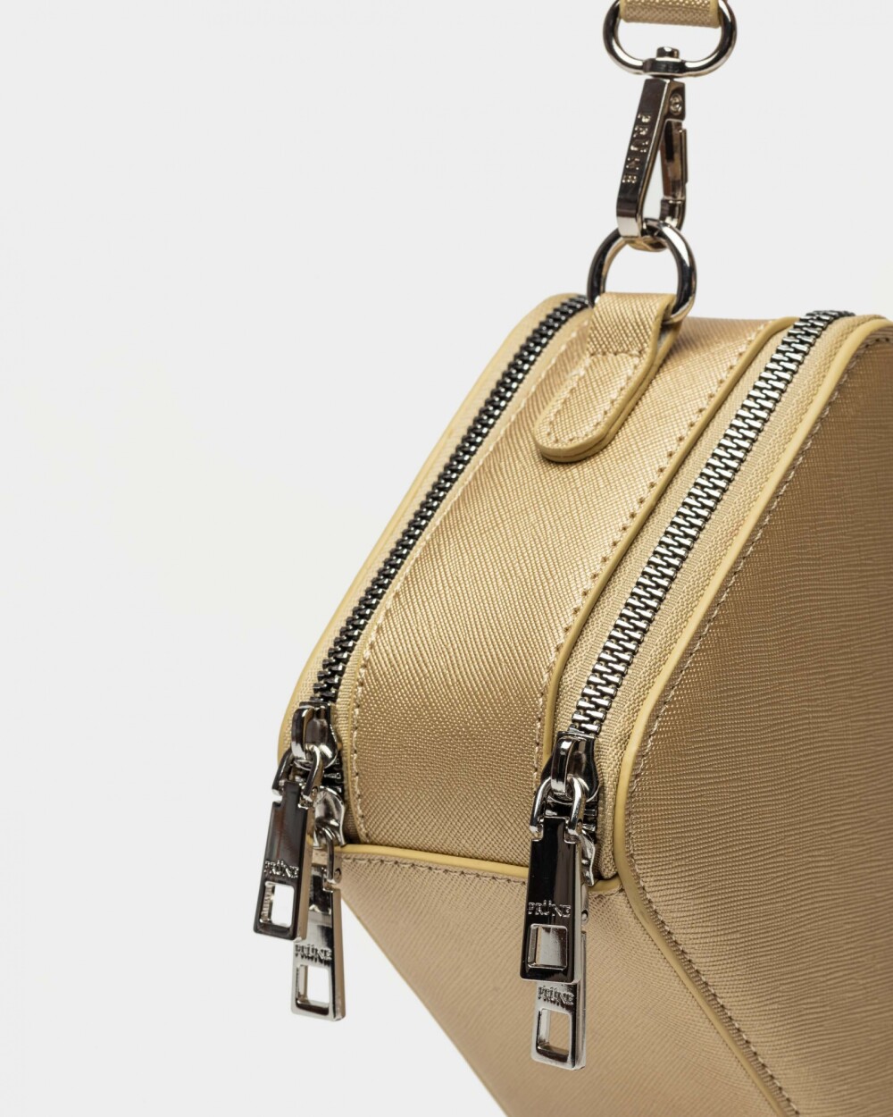Bandolera New Penny en efecto cuero zaffiano Oro