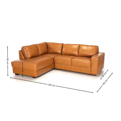 Sillon Lux 3 Cuerpos Camel - Chaise Derecho