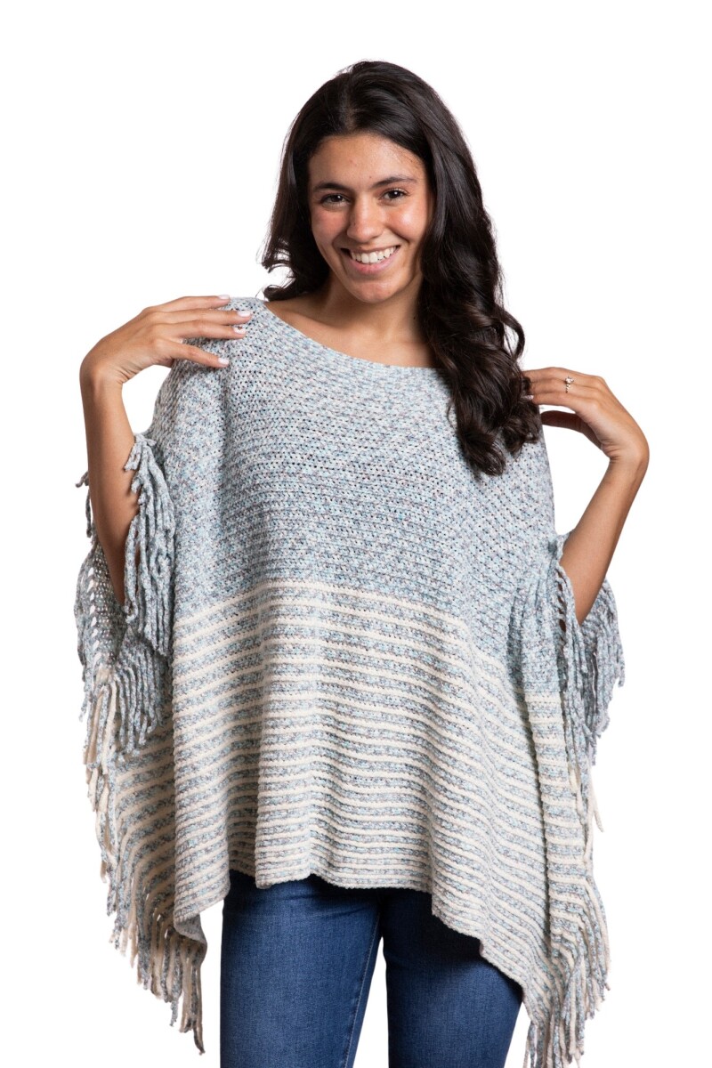 CHERRY PONCHO - SKYBLUE 
