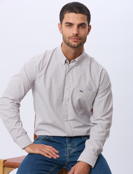 CAMISA SPORT A CUADROS Azul