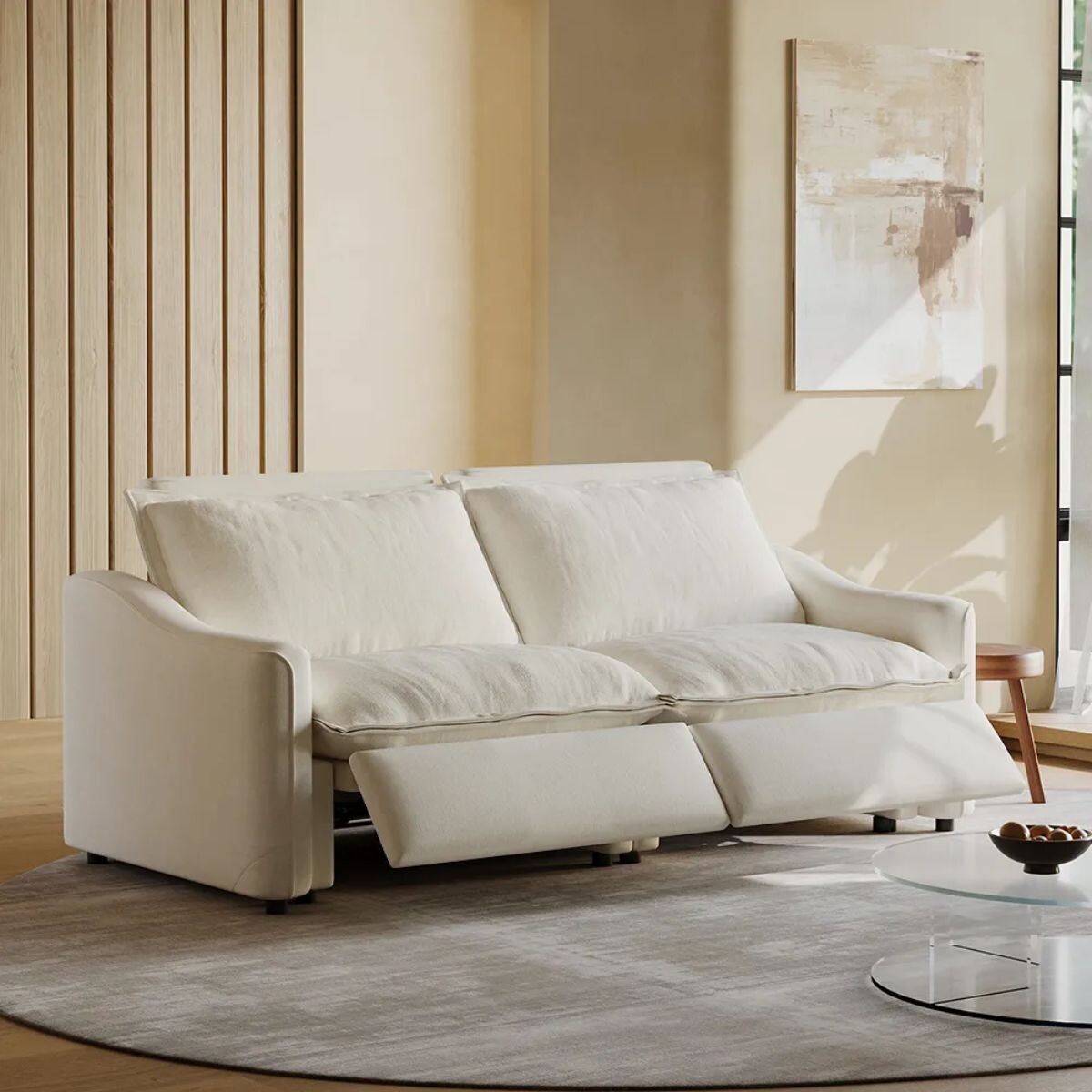 Sofá eléctrico DATE BEIGE 3 CUERPOS 