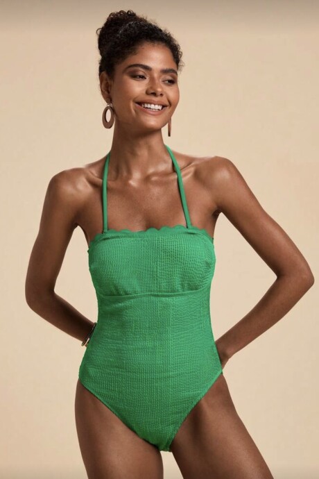 Enteriza MENTA - strapples- lycra texturizada Enteriza MENTA - strapples- lycra texturizada