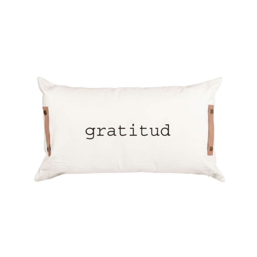 Almohadon Deco 60x36 Tusor - Pilar Gratitud