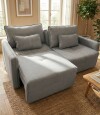 Sillon Cama Cline 3 Cuerpos Extensible Gris