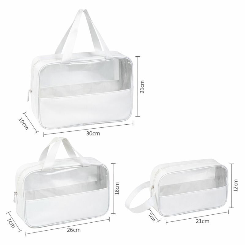Set de Neceser de Viaje Transparentes Impermeables Blanco