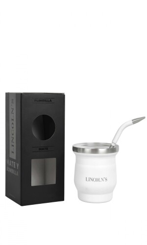 KIT MATE Y BOMBILLA BLANCO