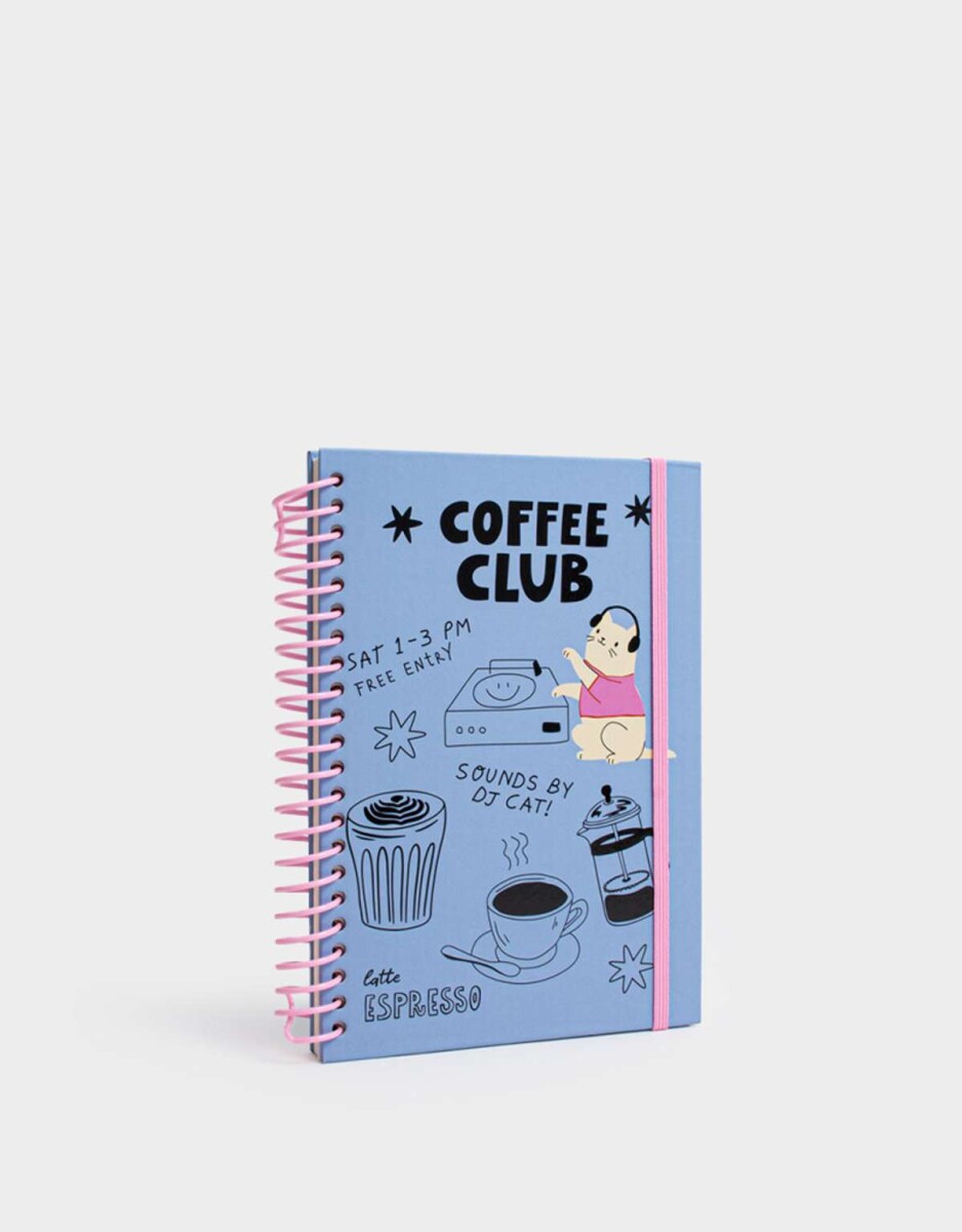 Cuaderno A5 Vynil Club - Azul Celeste 