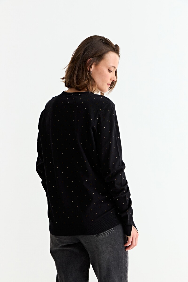 Sweater corazones NEGRO