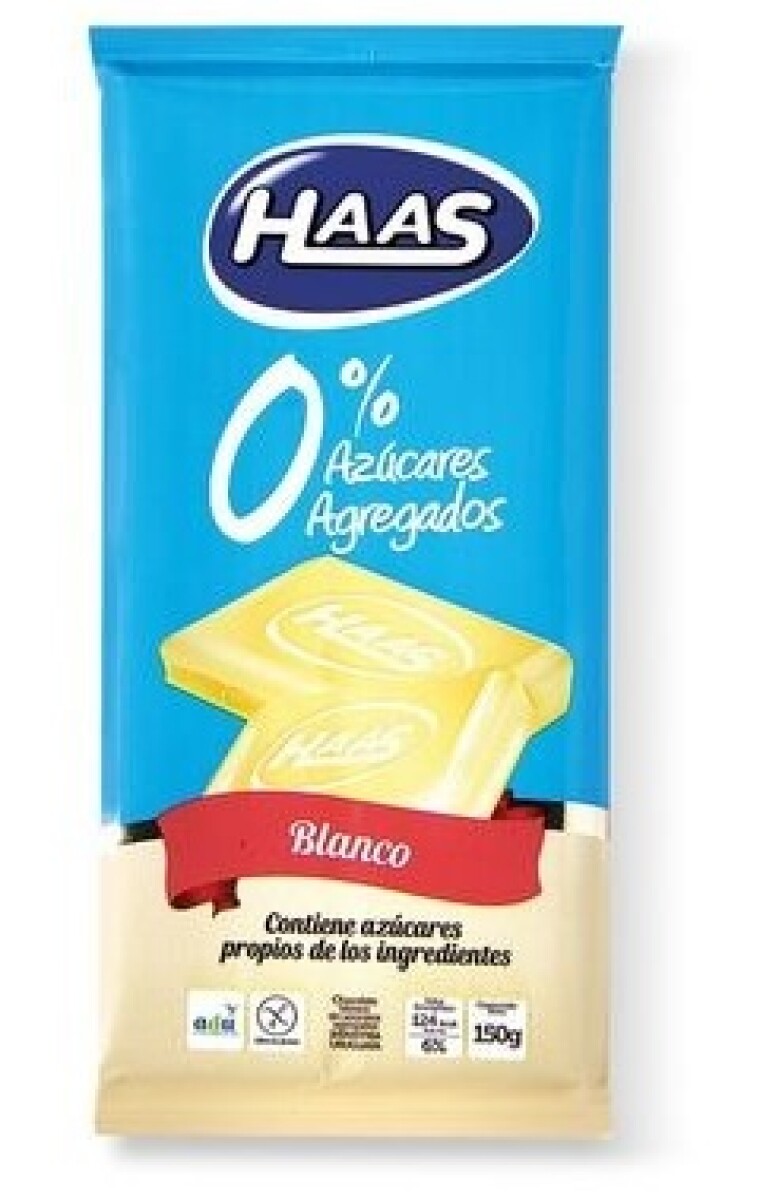 TABLETA CHOCOLATE HAAS 0% AZ 150G BLANCO 