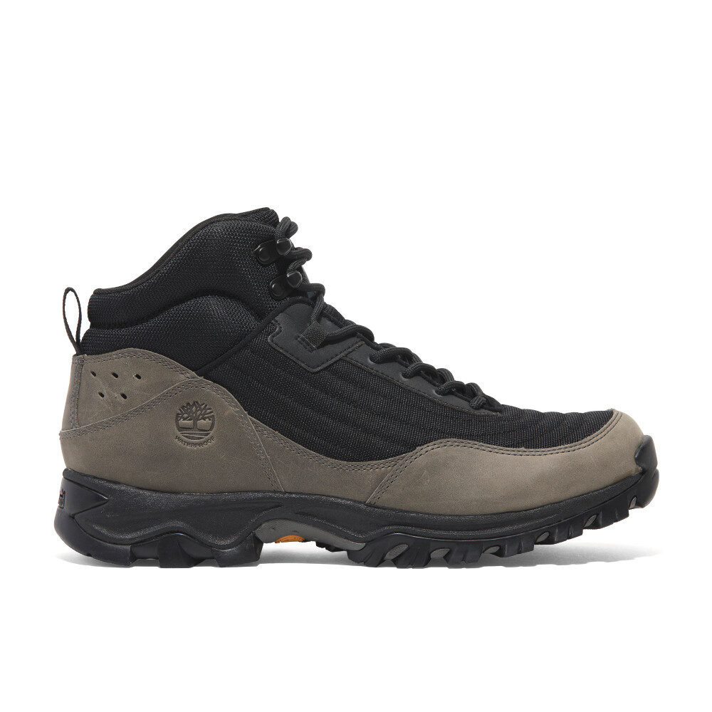 Botas Mid Lace Up Waterproof Hiking Hombre Black Mesh W Md Grey