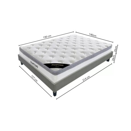 Sommier 2 plazas Hamptons Hybrid Rhodium Sommier 2 plazas Hamptons Hybrid Rhodium