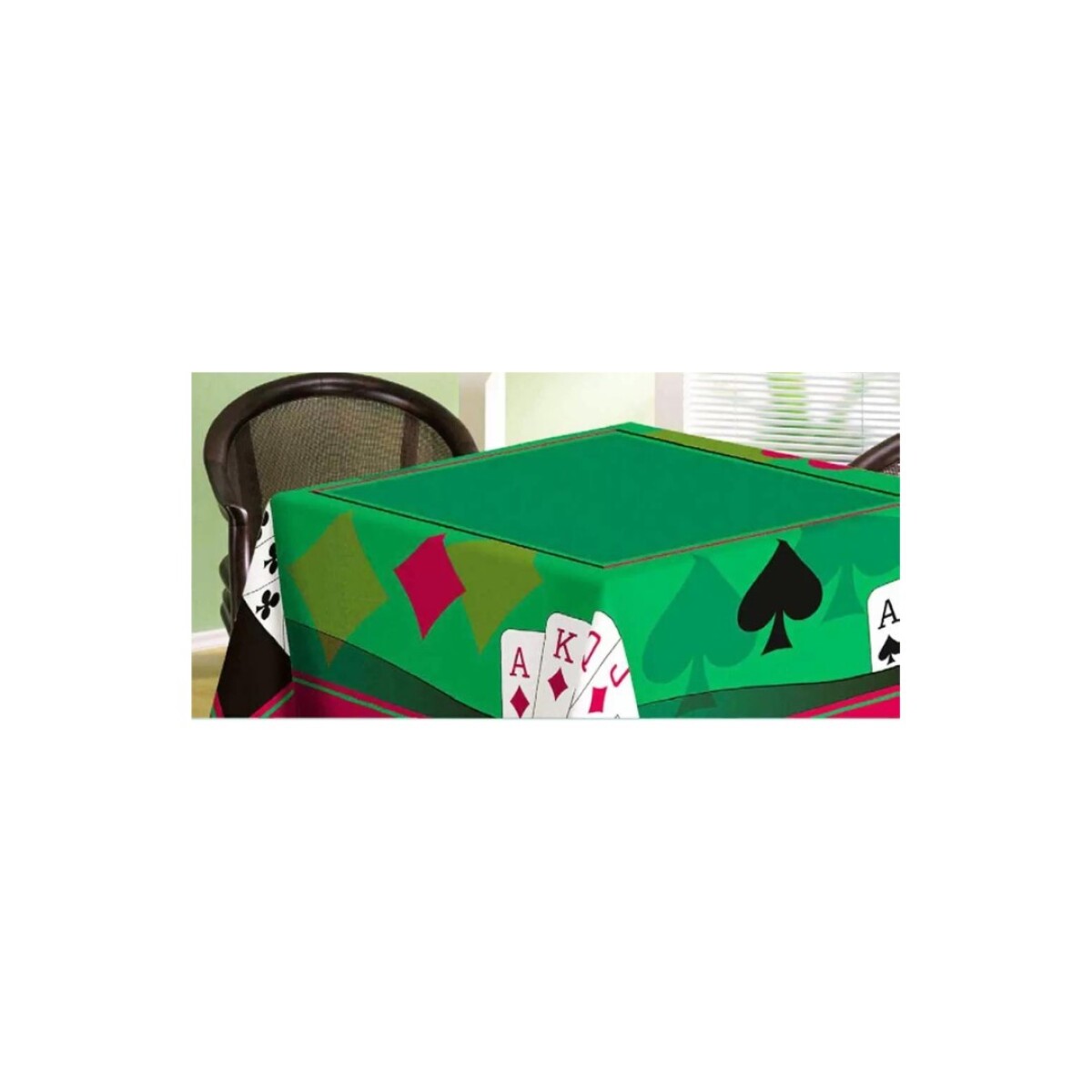 MANTEL CUADRADO CASINO POKER 1,40X1,40M - VERDE 