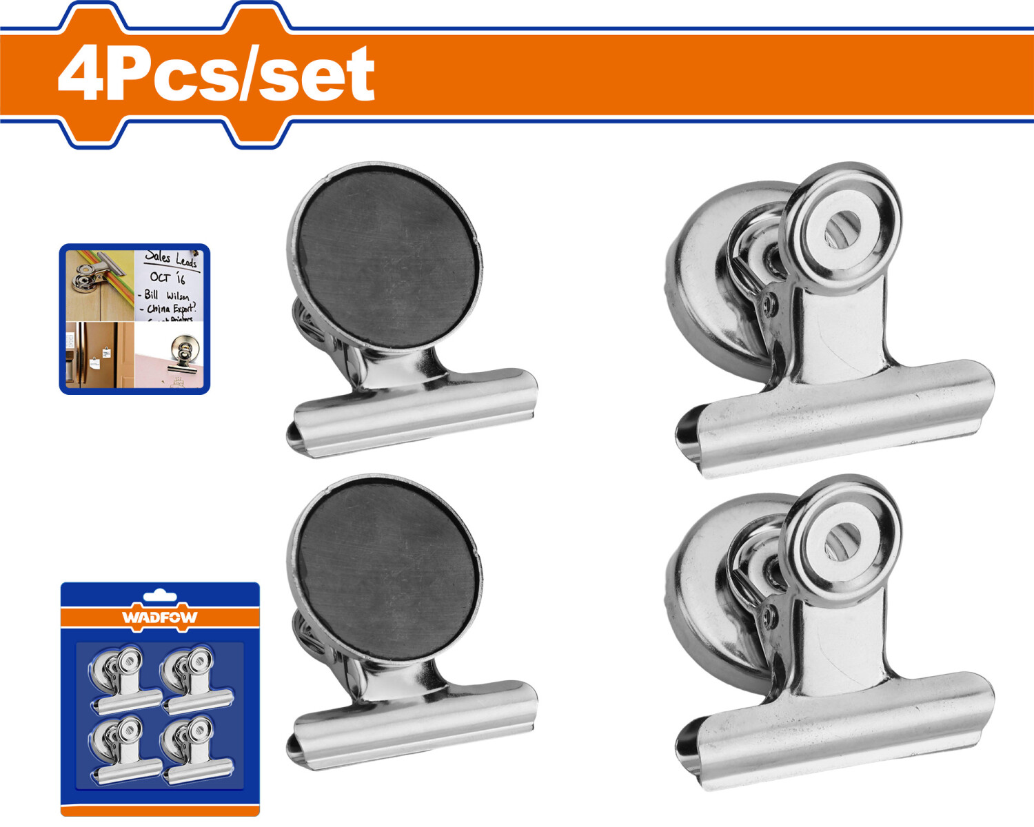 SET X 4 GANCHOS CLIPS MAGNETICOS WADFOW WZE3K11 