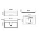 MUEBLE GRIS TIPO PIEDRA CON MESADA MARMOLADA - 89.2X51.9X35 GRIS