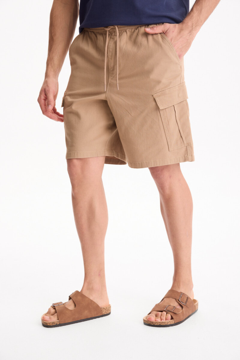 Bermuda De Gabrardina Frame Camel
