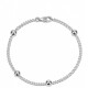 Pulsera plata grumet con 4 bolitas Pulsera plata grumet con 4 bolitas
