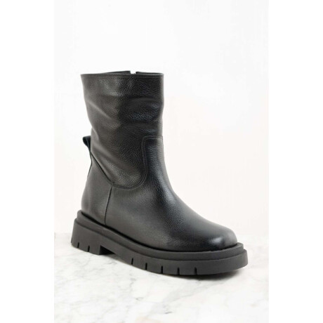 Bota Cuero Negro