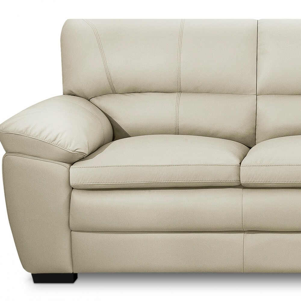 Sillón %100 Cuero - 3 Cuerpos - Premium Arena