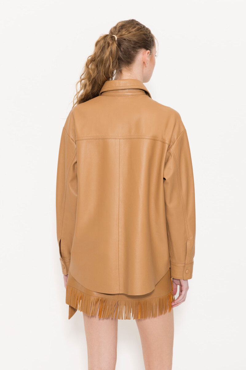 CAMISA SHINY Camel