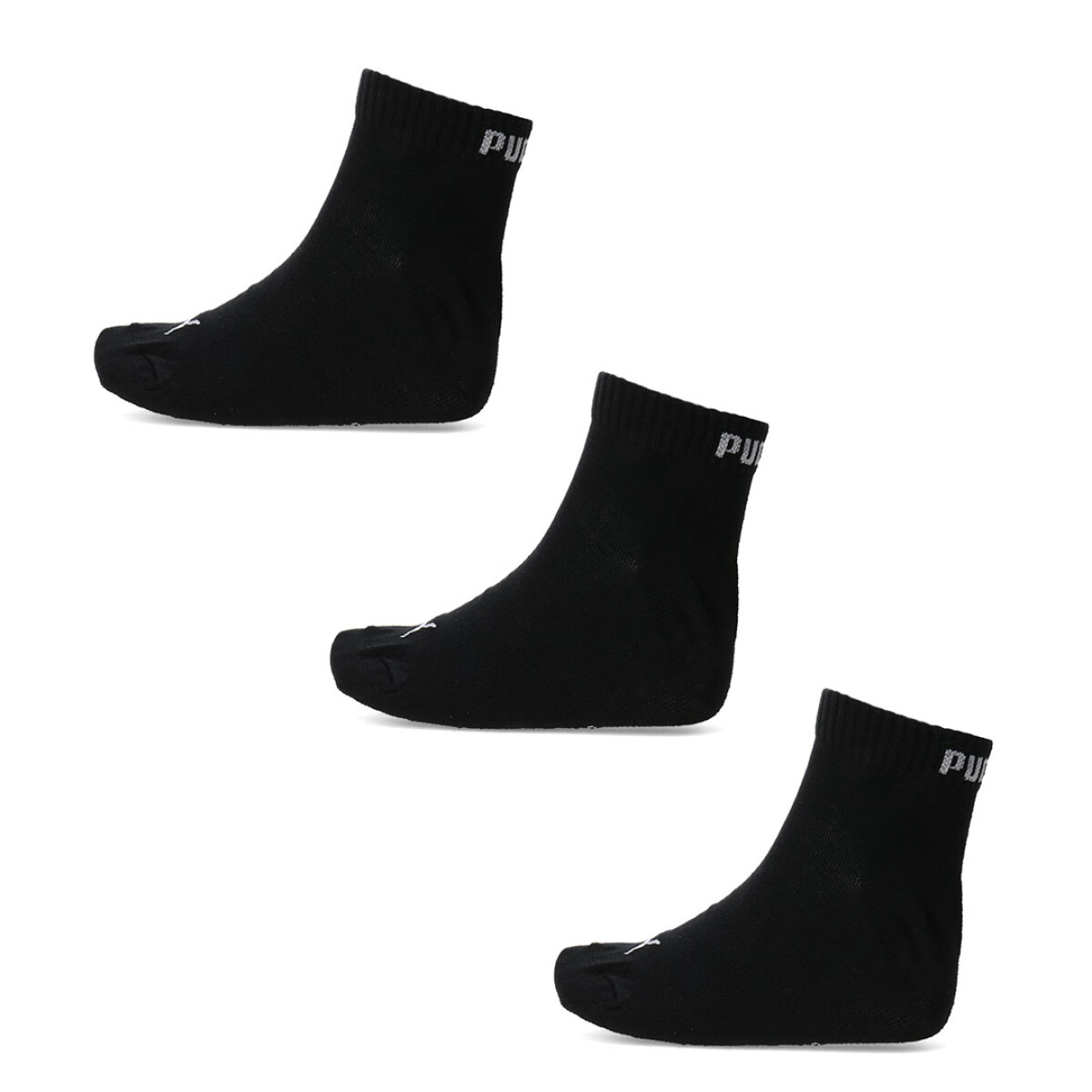 Medias Unisex Puma Plain Quarter Socks X3 - Negro 