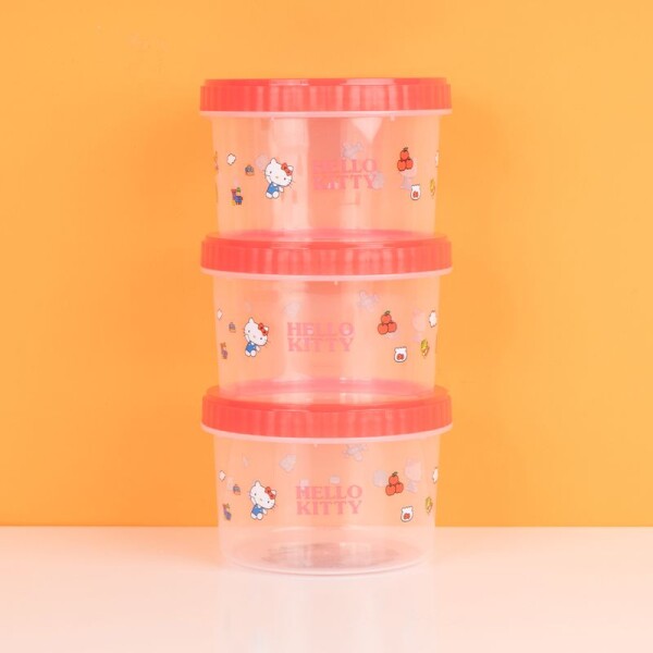 Set contenedor sanrio 3pcs kitty