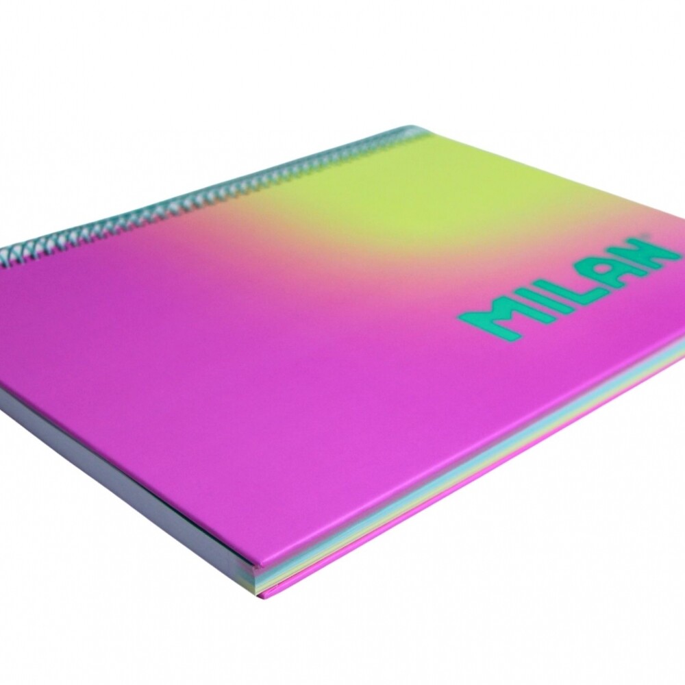 CUADERNO MILAN SUNSET CON ESPIRAL TAMAÑO A4 DE 90 HOJAS RAYADO CUADERNO MILAN SUNSET CON ESPIRAL TAMAÑO A4 DE 90 HOJAS RAYADO