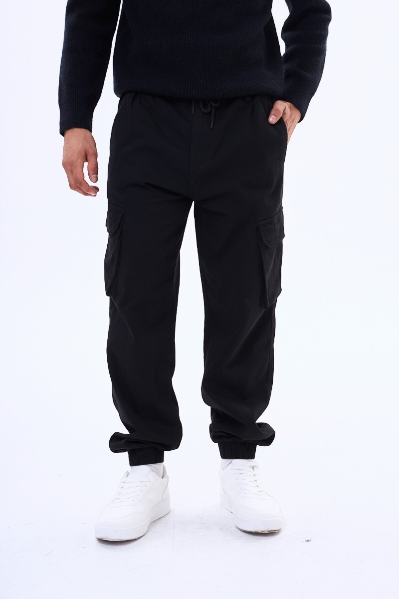 Pantalon de gabardina Rocha - Negro 