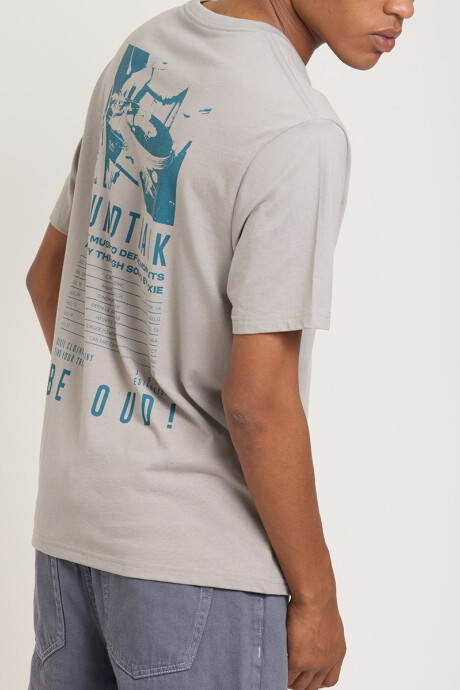 T-SHIRT M/C VERZ DIXIE Gris Claro