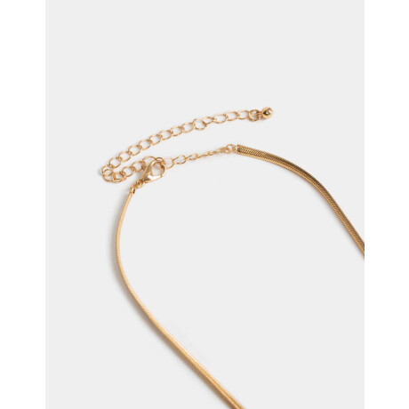 Cadena Corta Con Dije Bañada En Oro Dorado