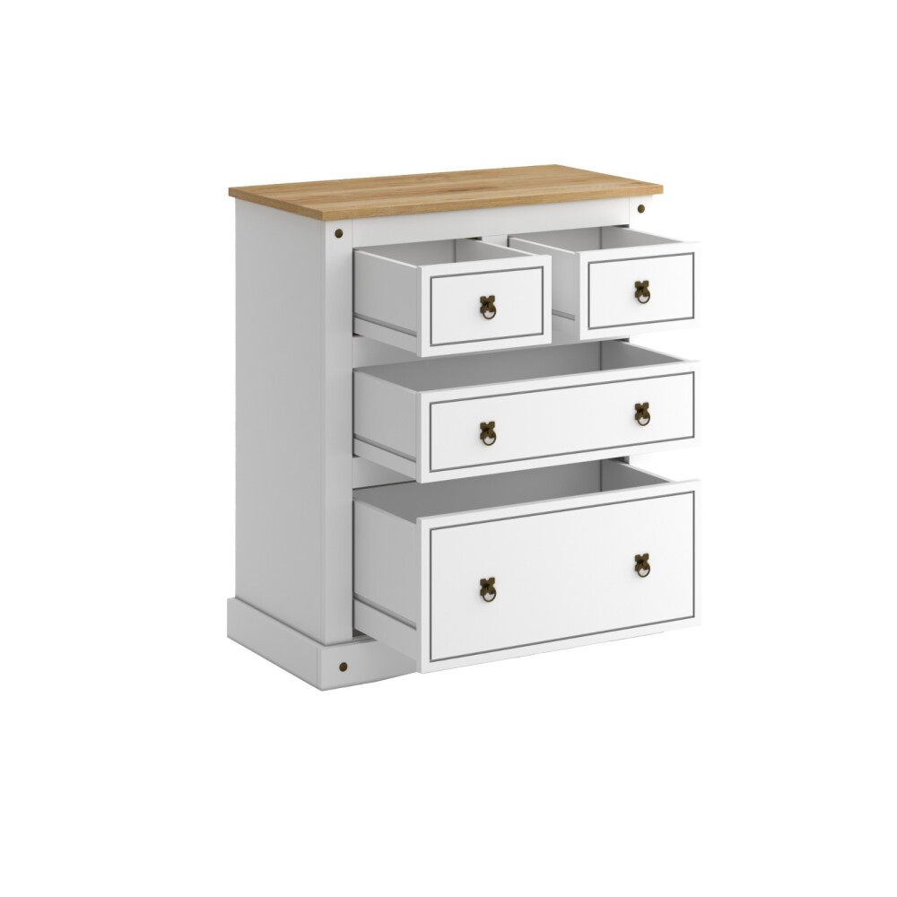 Comoda 4 cajones - Linea mexicana Blanco