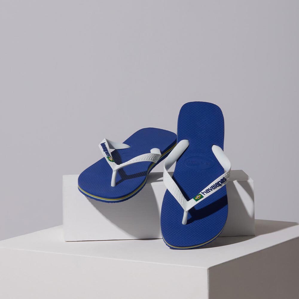 Sandalias Havaianas Brasil Logo Hombre Azul Naval