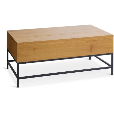 Mesa de centro AABENRAA L110 elevable roble Roble/negro