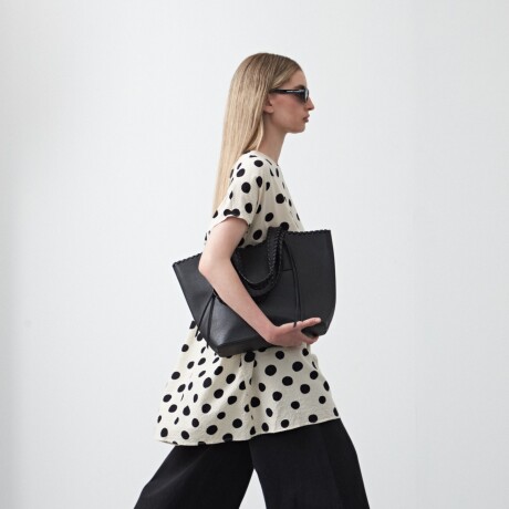 VESTIDO CASTAÑA Negro/Crudo