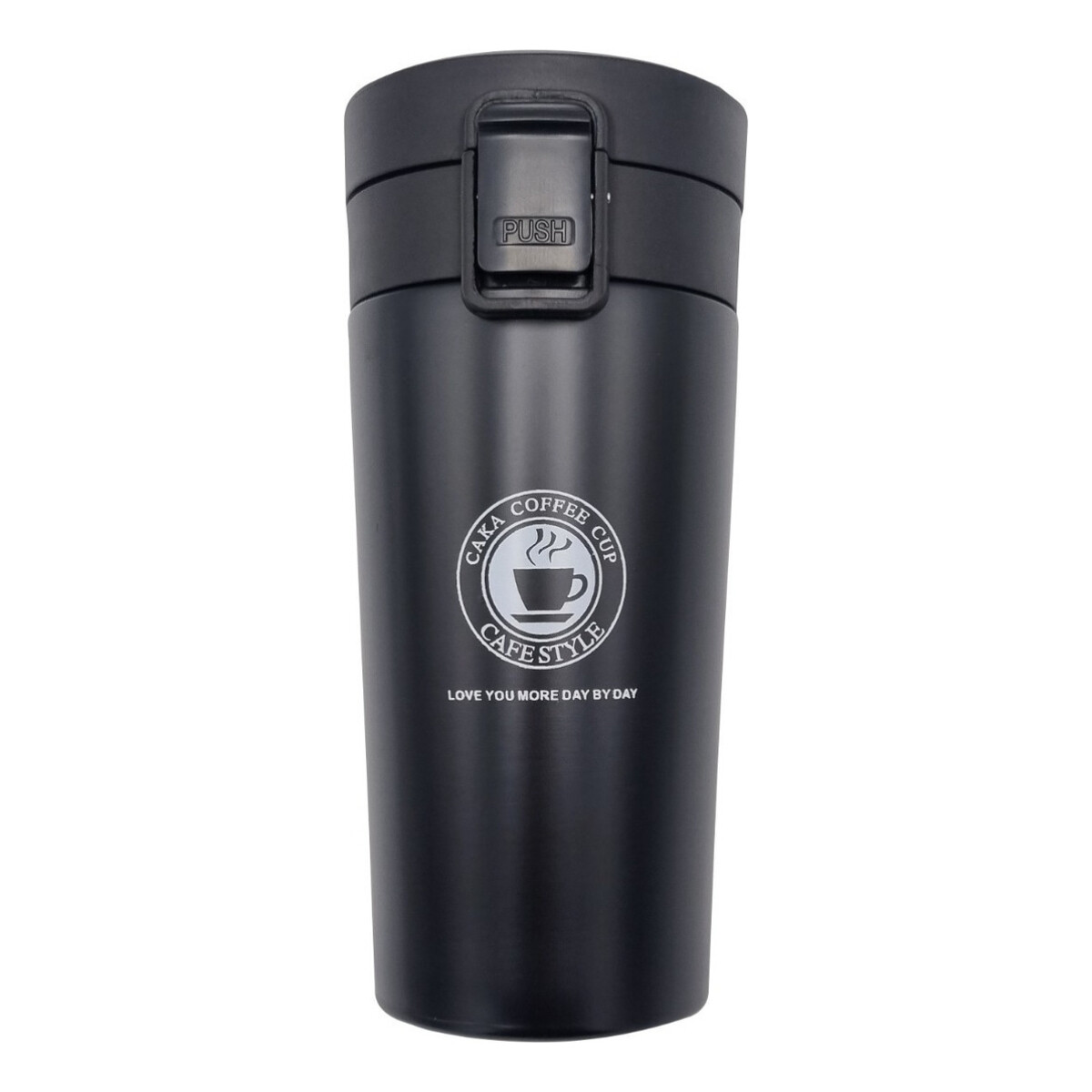 Vaso Térmico Mug 380ml Con Tapa Taza Jarra Calidad - Variante Color Negro 