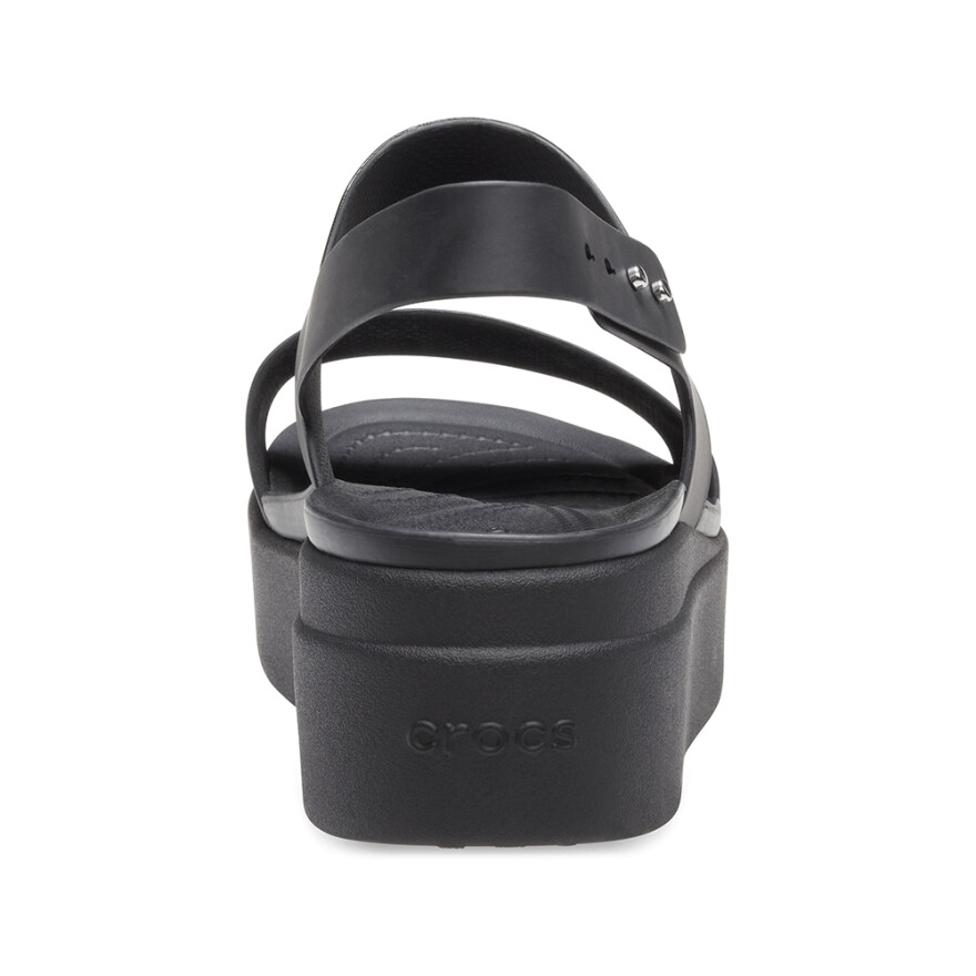 Sandalias Crocs Brooklyn Low Wedge - Mujer Black/black