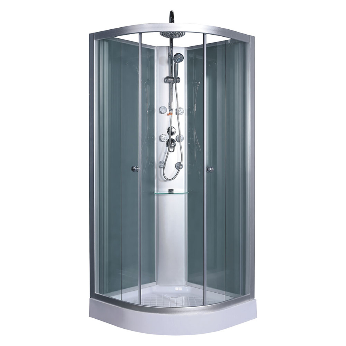 Cabina De Ducha Cuva 90x90 Cm Con Panel De Ducha Y Base 