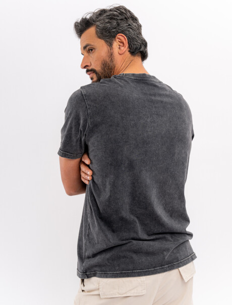 T-shirt m/c estoneada negro