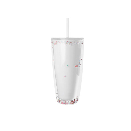Vaso plástico con sorbete 710ml Blanco