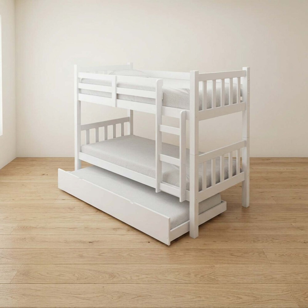 TRICAMA CUCHETA 1 PLAZA MDF-Y-PINO BLANCO B102