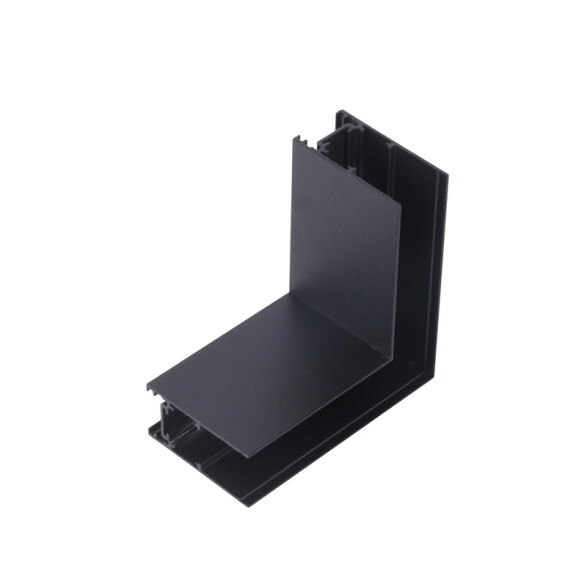Conector en L horizontal p/riel negro 100x100mm IX4312