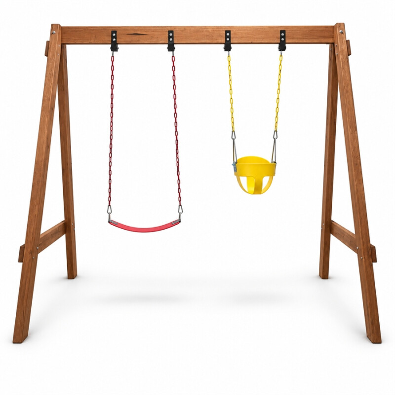 Hamaca infantil doble de madera Hamaca infantil doble de madera