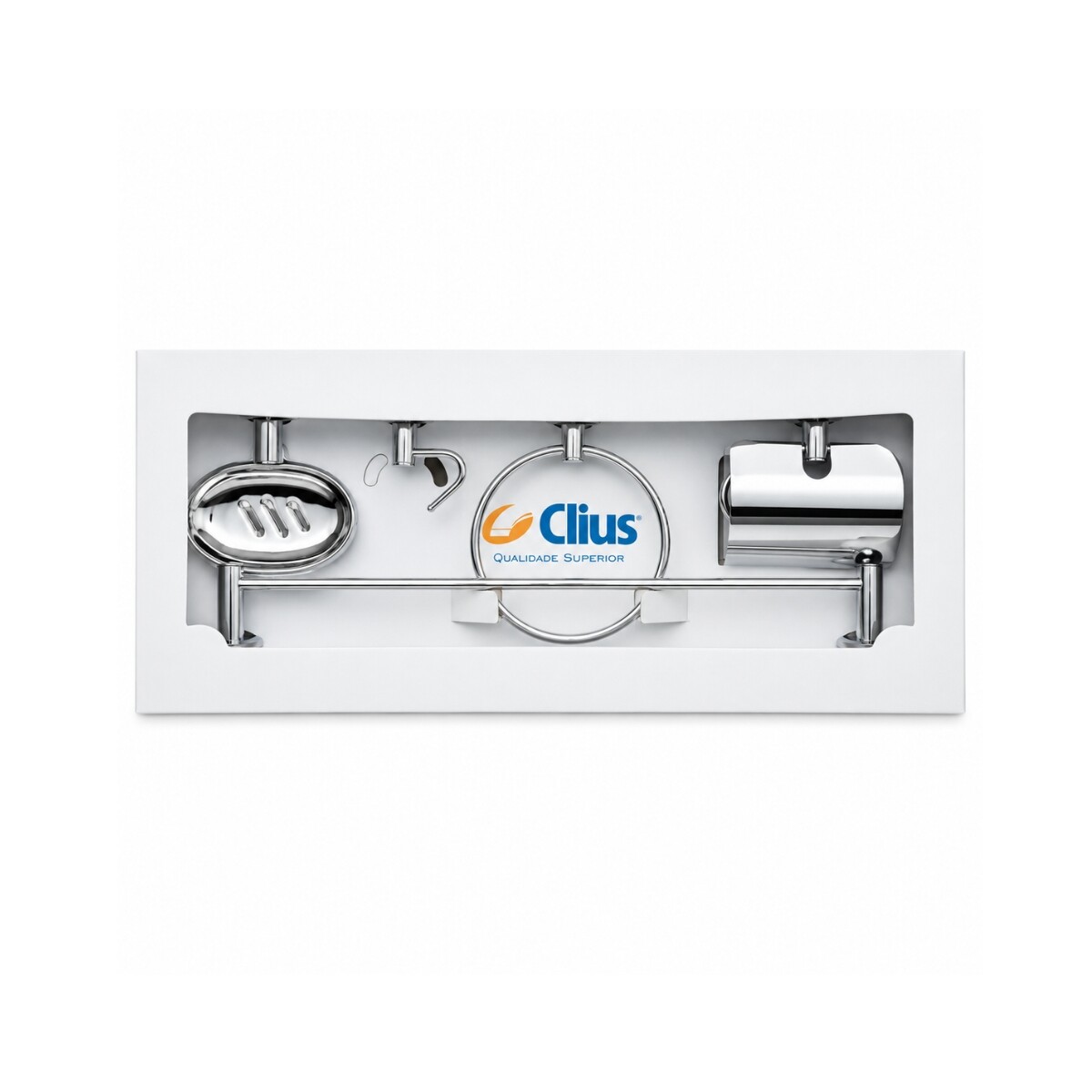 Kit Baño Acero Inox Clius 5p 